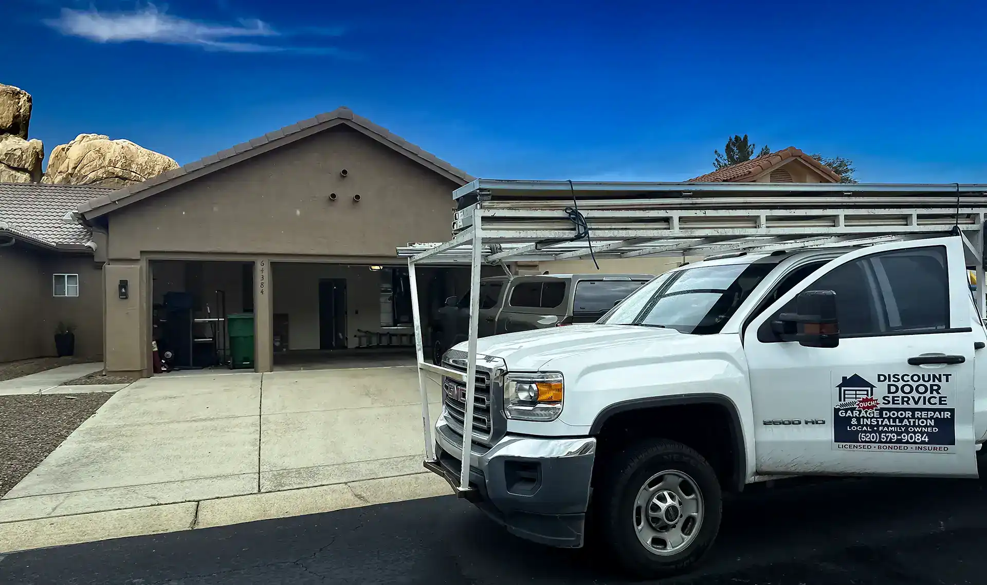 Garage door repair job in Dove Mountain, AZ